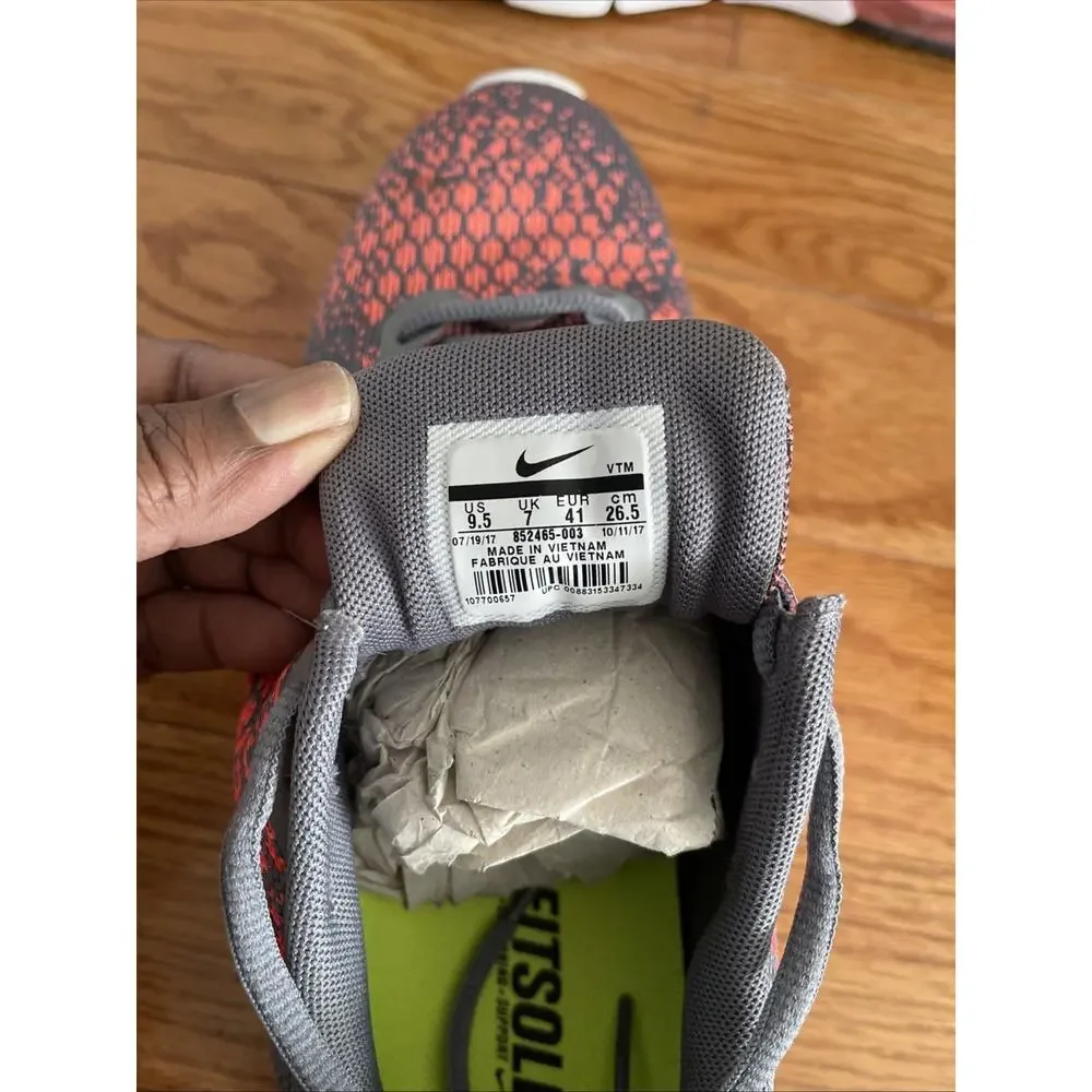 Nike Air Max Sequent 2 Womens 9.5 Gray Pink Running Sneakers 852465-003